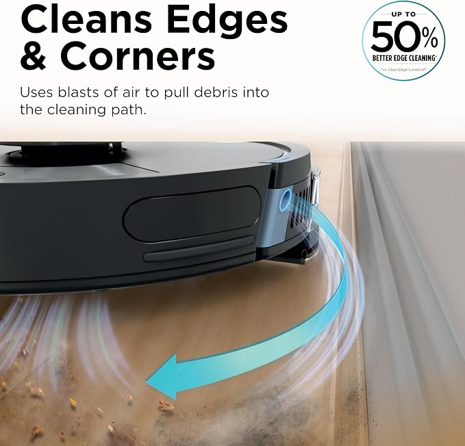 Shark Matrix Plus 2-in-1 Robot Vacuum & Mop, Black/Mocha Silver, AV2630WA | Sonic Mopping, Matrix Clean, CleanEdge, HEPA 45-Day Self-Empty Base, 360° LiDAR Mapping, Self-Cleaning Brushroll, Wi-Fi - Image 5