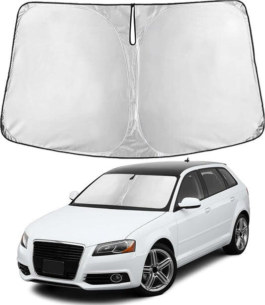 EcoNour Windshield Sunshade Compatible for Audi A3 2006-2011 2012 2013, Sun Visor for Front Windshield & Window Sun Shade Cover, UV Heat Blocker & Protector, Car Accessories by EcoNour