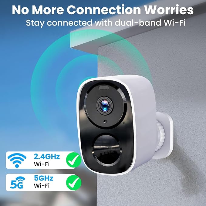 2026 Upgraded 2K Security Cameras Wireless Outdoor, Free Cloud Storage, 1-6 Months Battery Life, Waterproof, 2-Way Talk, AI Motion Detection Spotlight Siren Alarm Cameras for Home Security - Image 5