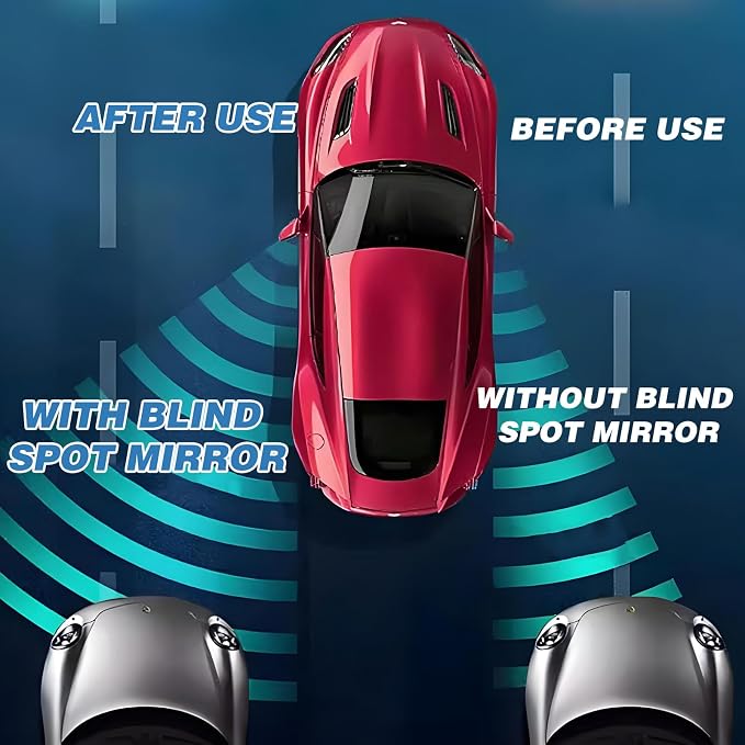 4Pcs Cars blind spot mirror Heart Shaped Car Side Mirror Car Accessories Adjustabe Angle Removable Wide Angle Convex RearView Mirror Enhanced Safety Universal Stick-On for Suvs Trucks Autos - Image 5