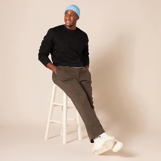 Amazon Essentials Men's Relaxed Straight Leg Fleece Open Bottom Sweatpant (Available in Big & Tall) - Image 8