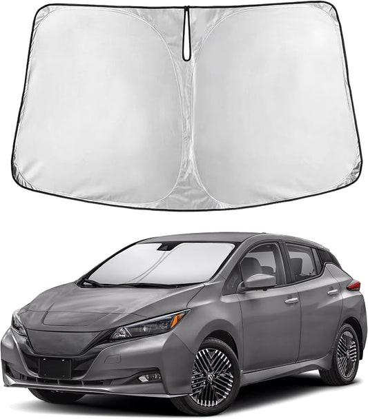 EcoNour Windshield Sunshade Compatible for Nissan Leaf 2018-2023 2024 2025, Sun Visor for Front Windshield & Window Sun Shade Cover, UV Heat Blocker & Protector, Car Accessories by EcoNour
