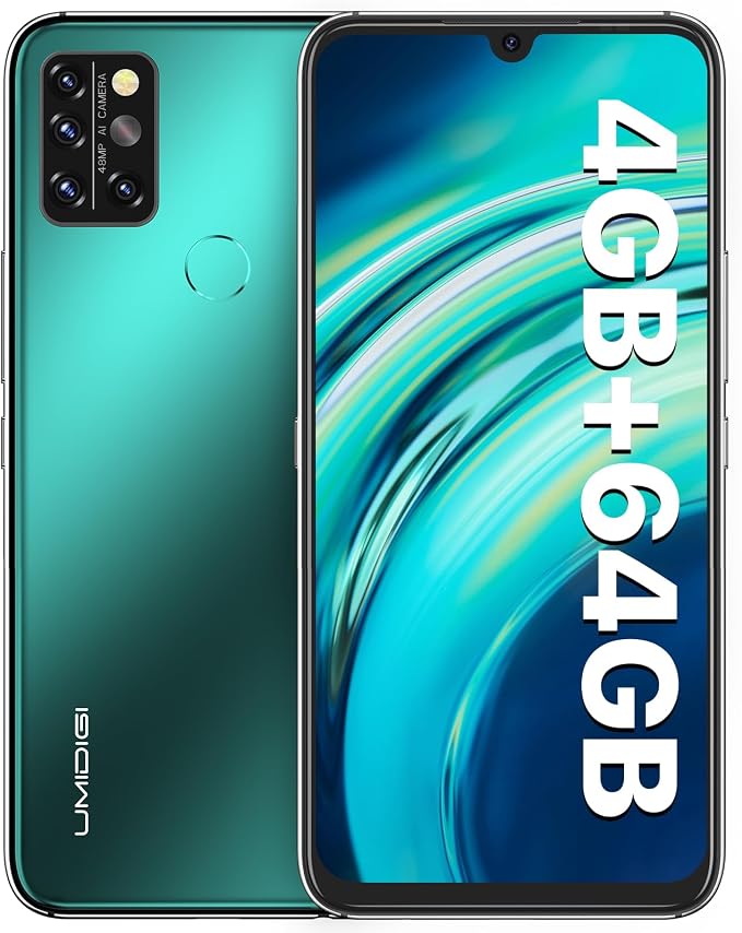 UMIDIGI A9 Pro Unlocked Cell Phones(4+64GB) 6.3" FHD+ Full Screen, 4150mAh High Capacity Battery Smartphone with AI Matrix Quad Camera, Dual SIM Phone by UMIDIGI