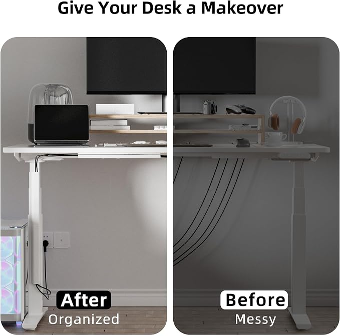 YECAYE Cable Management Under Desk, 6pack, White | Easy Install Adhesive Mount;Cord Hider;Cord Organizer;Wire Management;Wire Hider for Office Organization;Child & Pet Proof - Image 8