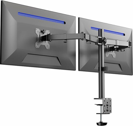 VIVO Dual Monitor Desk Mount, Heavy Duty Fully Adjustable Stand, Fits 2 LCD LED Screens up to 32 inches and 22 lbs Each, Black, STAND-V032 by Unknown