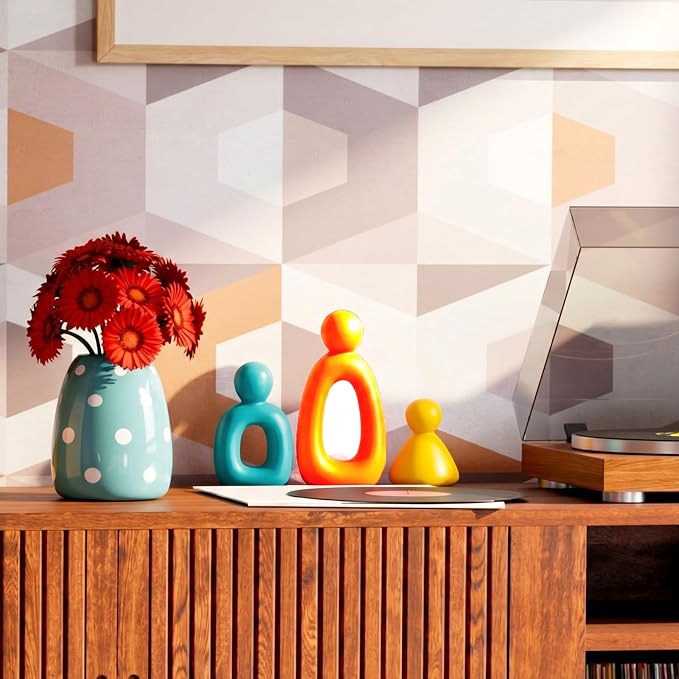 Youyole 3 Pcs Mid Century Modern Decor Abstract Family of 3 Figurines for Shelf Sculpture Love Home Decorative Accents Abstract Decorative Statue for Shelves Living Room Office Table Decorations - Image 5