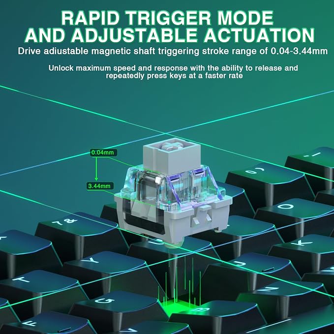 Aula WIN60 HE - 60% Mechanical Gaming Keyboard Wired, Magnetic Switch Hot Swappable, Adjustable Actuation Rapid Trigger Mode, 8000 Hz Polling Rate, RGB Small Keyboard 60 Percent Compact Design for PC - Image 5