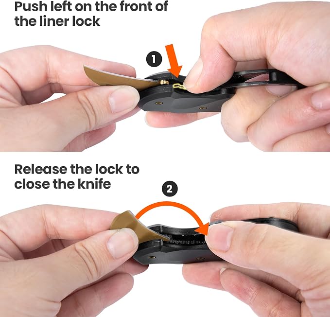 FUNBRO Small Pocket Knife for Men, Edc Knives Tool | Cool Folding Knife Box Cutter with 1.34inch Sharp Blade, Great Gift for Men (gold) - Image 5