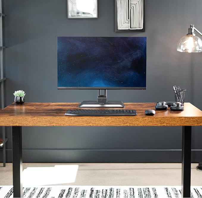 VIVO Premium Single 17 to 32 inch VESA Monitor and Touch Screen Desk Stand with Rotating Base, Freestanding Pneumatic Height Adjustable Arm, 12 inch Maximum Screen Height, Black, STAND-V001R - Image 8