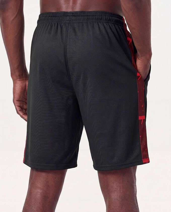 5 Pack Men's Mesh Shorts Athletic Basketball Sports Gym Workout Pockets | Cooling Moisture-Wicking, 9", Long, Quick-Dry, Breathable, Elastic Drawstring Waistband. Running, Exercise, Soccer, Training. - Image 5