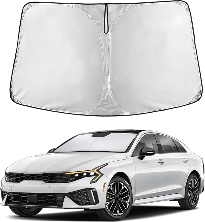 EcoNour Windshield Sunshade Compatible for Kia K5 2021-2024 2025 2026, Sun Visor for Front Windshield & Window Sun Shade Cover, UV Heat Blocker & Protector, Car Accessories by EcoNour