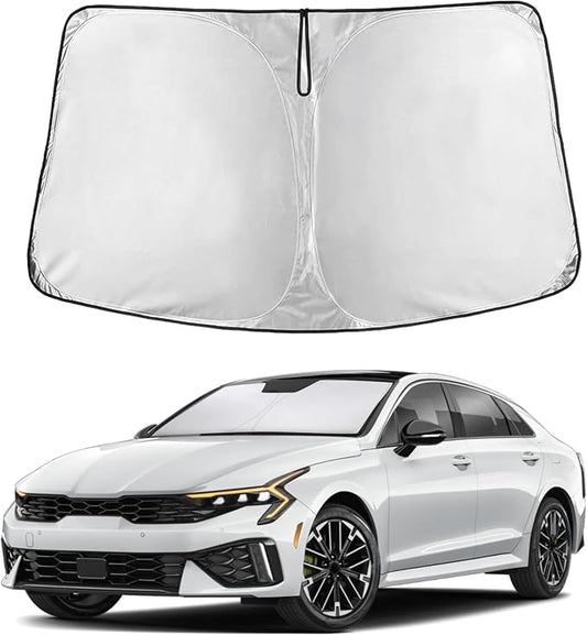 EcoNour Windshield Sunshade Compatible for Kia K5 2021-2024 2025 2026, Sun Visor for Front Windshield & Window Sun Shade Cover, UV Heat Blocker & Protector, Car Accessories by EcoNour