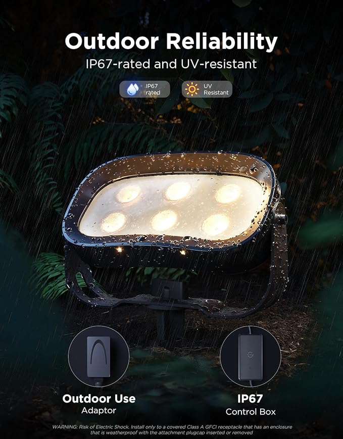 Govee Outdoor Tree Lights 3-Pack, RGBWIC LED Landscape Lighting | Outdoor Lights for Yard Garden Patio, 66 Scene Modes for Holiday Party and Event, App Control, Google Assistant, Matter - Image 4