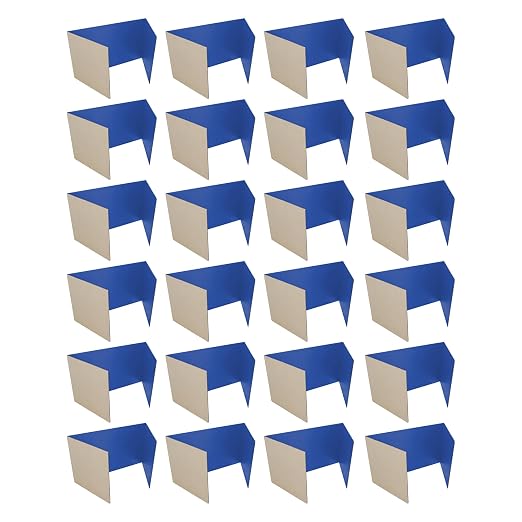 Flipside Products 18”x 48” Blue Study Carrel, Privacy Boards, Student Privacy and Focus Booth for The Classroom, Desk Divider Cubby for Tests, Made in USA - 24 Pack - Image 5