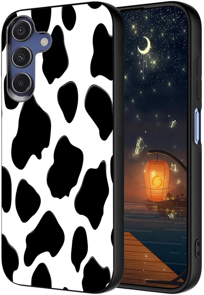 Designed for Galaxy A17 5G Phone Case,Slim Silicone Shockproof Protective Case for Galaxy A17 5G 6.7 inch,Cow Print by Unknown