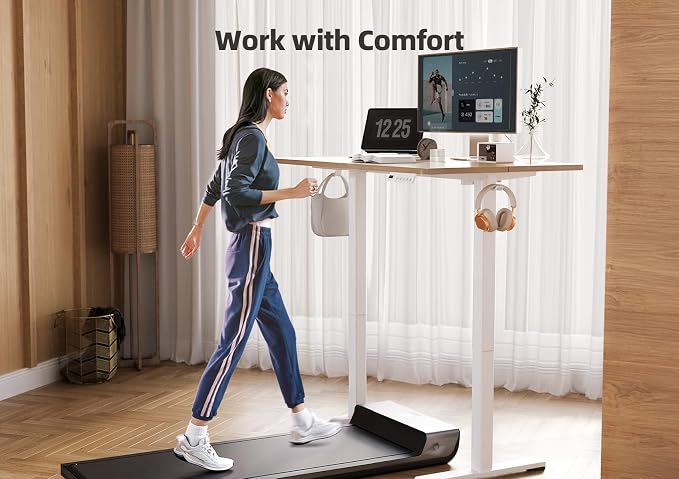 YDN 55 x 24 Inch Nature Electric Standing Desk | Adjustable Height, Sit Stand, Cable Management, Ergonomic, Home Office - Image 8