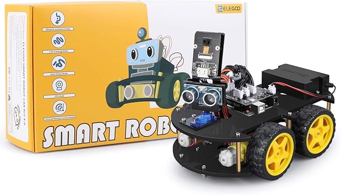 ELEGOO UNO R3 Smart Robot Car Kit V4 for Arduino Robotics for Kids Ages 8-12 12-16 STEM Science Kits Coding Gifts for 8 9 10 11 12 13 14 15 16 Year Old Boys Girls Teens Cool Engineering Building Toys | FPV Video, Line Tracking, Ultrasonic Obstacle Avoi... - Image 4