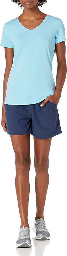 Amazon Essentials Women's Active Quick Dry Tech Stretch Short-Sleeve V-Neck T-Shirt (Available in Plus Size), Pack of 2 - Image 7