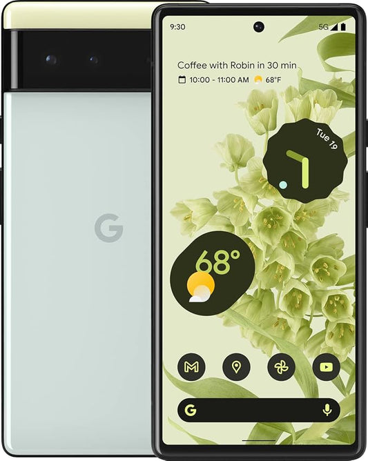 Google Pixel 6 – 5G Android Phone - Unlocked Smartphone with Wide and Ultrawide Lens - 128GB - Sorta Seafoam by Unknown