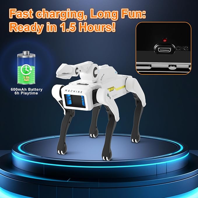 Robot Dog with Claw - Interactive STEM Pet with Voice Control, 30+ Actions & Remot contol, Durable Design for Kids Age 6+ - Image 5