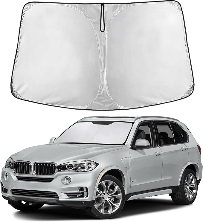EcoNour Windshield Sunshade Compatible for BMW X5 2019-2024 2025 2026, Sun Visor for Front Windshield & Window Sun Shade Cover, UV Heat Blocker & Protector, Car Accessories by EcoNour