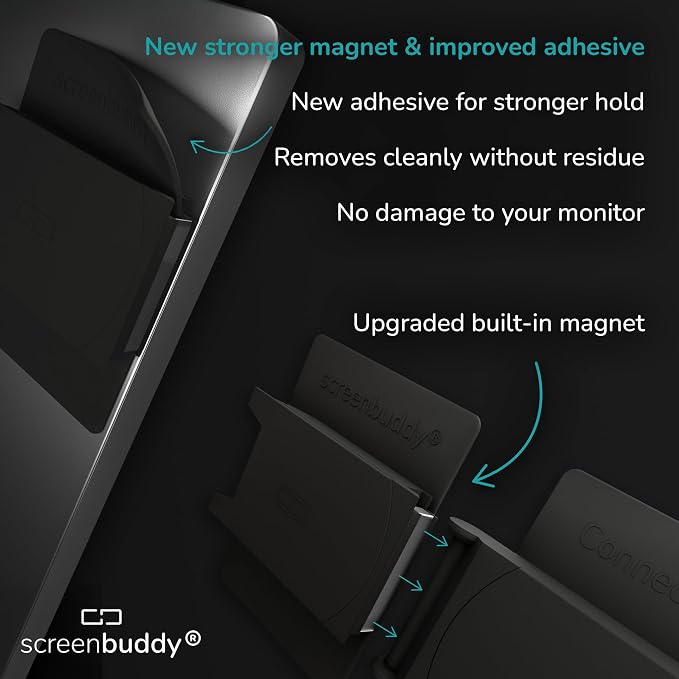 Set of 2, Magnetic Connection for Your Screens, Suitable for All Computer Monitors - Innovative Computer and Gaming Equipment - Image 4