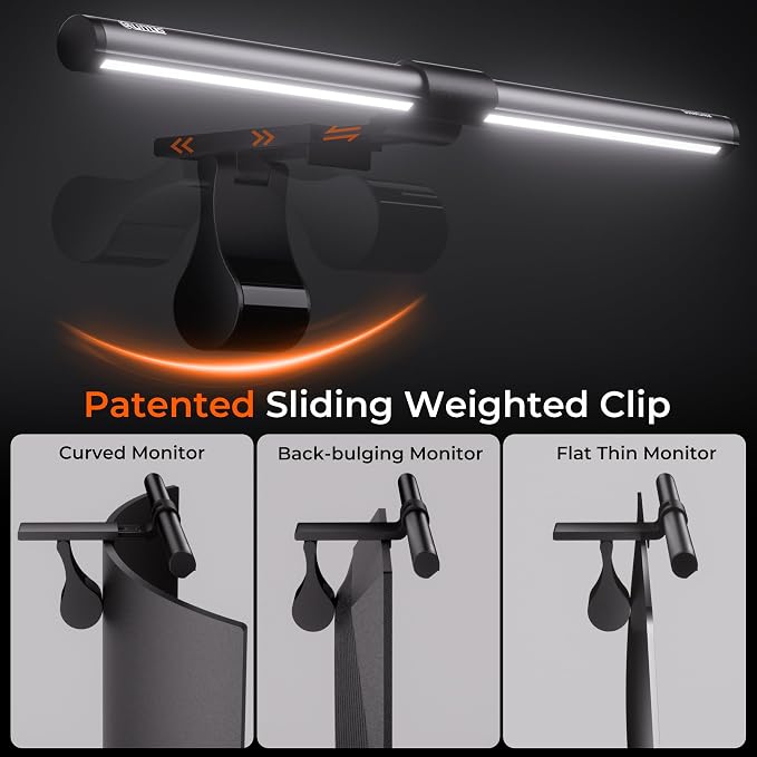 Quntis Monitor Light Bar with Remote, Eye-Care No Glare Computer Light for Curved Flat Monitor, Adjustable Brightness & Color Temperature, Space Saving Desk Accessories for Home Office Reading Gaming - Image 4
