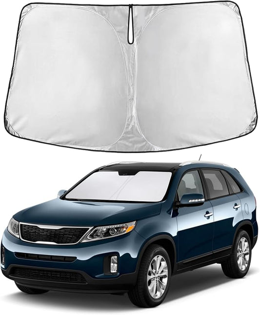 EcoNour Windshield Sunshade Compatible for Kia Sorento 2011-2013 2014 2015, Sun Visor for Front Windshield & Window Sun Shade Cover, UV Heat Blocker & Protector, Car Accessories by EcoNour