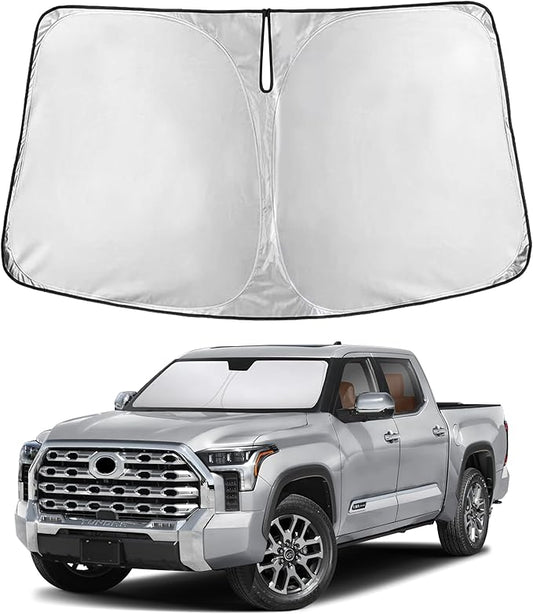 EcoNour Windshield Sunshade Compatible for Toyota Tundra 2022-2024 2025 2026, SR, SR5, Limited, Platinum, 1794 Edition, TRD Off-Road Pro Sun Visor for Front Window Sun Shade Cover, Car Accessories by EcoNour