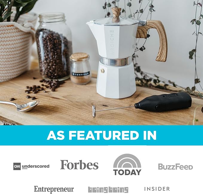 GROSCHE Milano Stovetop Espresso Maker Moka Pot 3 espresso Cup, 5 oz White | Cuban Coffee Maker And Italian Moka Pot For Stovetop Espresso; For Gas, Electric, And Propane Stoves With A Soft-Touch Handle - Image 8
