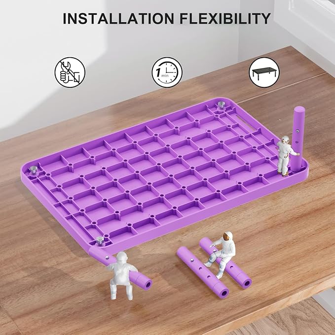 WALI Computer Monitor Stand for Desk, Adjustable Laptop Riser, Desk Monitor Stand Underneath Storage for Office, Home, School Supplies (PTT001-V), 1 Pack, Violet - Image 8