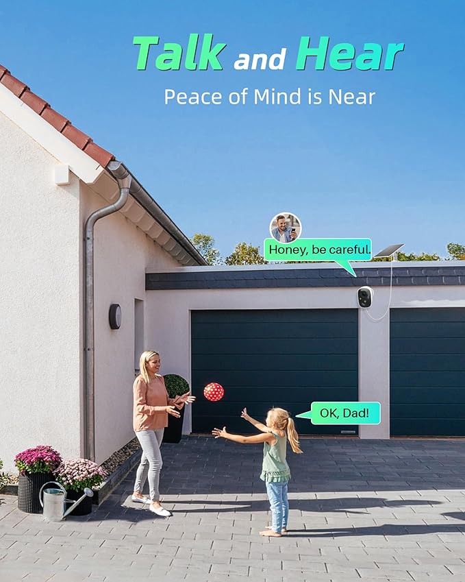 MaxiViz Solar Camera Outdoor Wireless, 2.4GHz Wi-Fi Security Camera with AI Motion Detection, Cameras for Home Security with 2K Color Night Vision, Two-Way Talk, IP66 Weatherproof, Cloud/SD Storage - Image 8