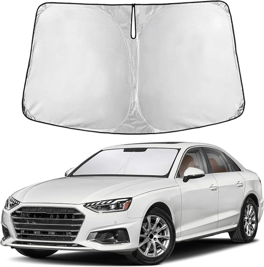 EcoNour Windshield Sunshade Compatible for Audi A4 2017-2023 2024 2025, Sun Visor for Front Windshield & Window Sun Shade Cover, UV Heat Blocker & Protector, Car Accessories by EcoNour
