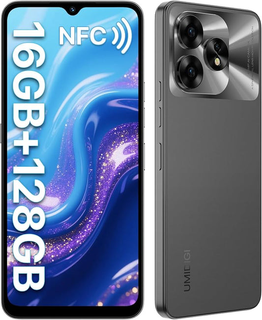UMIDIGI A15C (8+8GB RAM+128GB ROM) Android 13 NFC Unlocked Cell Phone，48MP Ultra-Clear AI Camera Mobile Phone,5000mAh Battery Smartphone,6.7" HD Full View Display Dual Unlock Phone-Space by UMIDIGI