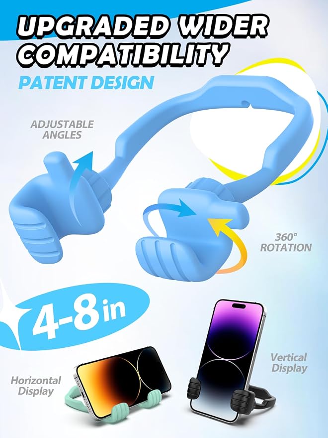 Teens Boys Adults Kids Dad Gifts for Fathers Day: Thumbs Up Lazy Phone Stand Cell Phone Holder for Desk Funny Gift for Teenager Girl Men Women Cool Gadgets Stuff Stocking Stuffers Birthday Gifts Ideas - Image 3
