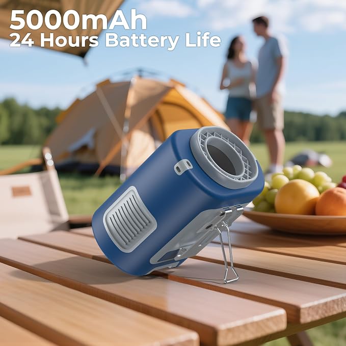 AMACOOL Mini Portable Waist Fan Clip on, Gifts for Father Him Men Dad Husband, 13000RPM Rapid-Cooling Personal Neck Fans, Wearable Shirt Belt Fan for Women Men Outdoor Work Jobsite Travel Camping - Image 3
