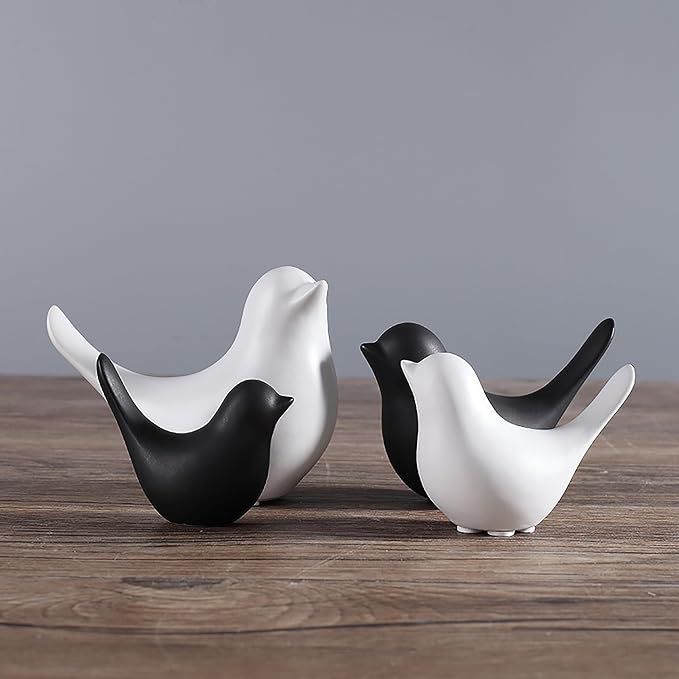 FANTESTICRYAN Small Animal Statues Home Decor Modern Style White Decorative Ornaments for Living Room, Bedroom, Office Desktop, Cabinets - Image 6