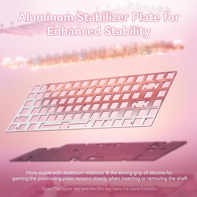 Aula Hero 75 HE Wireless Mechanical Keyboard,Pink Creamy Keyboard | 75% Layout Hall Effect Keyboard,Tri-Mode Aluminum Gaming Keyboards,75 keyboard RGB Computer Keyboards for Win/Mac Gamer - Image 6