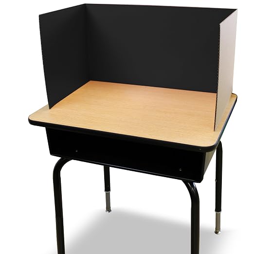 Flipside Products 18”x 48” Black Study Carrel, Privacy Boards, Student Privacy and Focus Booth for The Classroom, Desk Divider Cubby for Tests, Made in USA - 12 Pack - Image 6