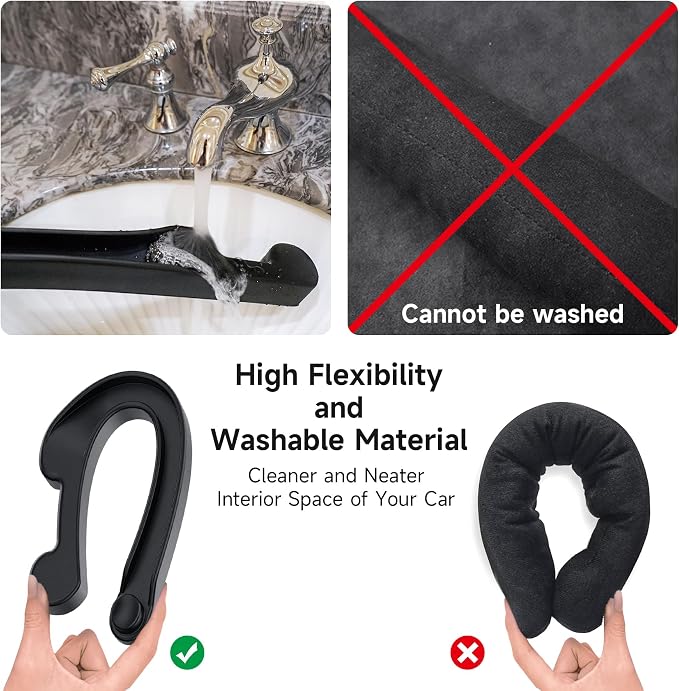 Givifive Car Seat Gap Filler Set of 2, 3IN1 Seat Side Gap Filler Plug with Storage Slot & Hook Function, Soft Foam Universal Fit Car SUV Truck Fill Gap Between Seats Console Organizer（Narrow Black） - Image 8