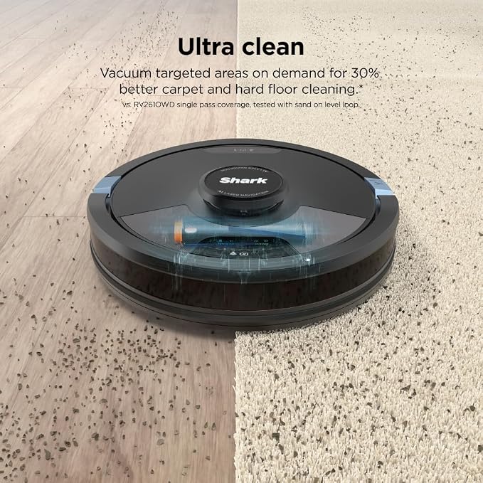 SHARK RV2620WD AI Ultra Robot Vacuum and Mop with Matrix Clean Navigation, CleanEdge Technology, Perfect for Pet Hair, Carpets, Hard Floors, Compatible with Alexa, Black/Mocha - Image 8