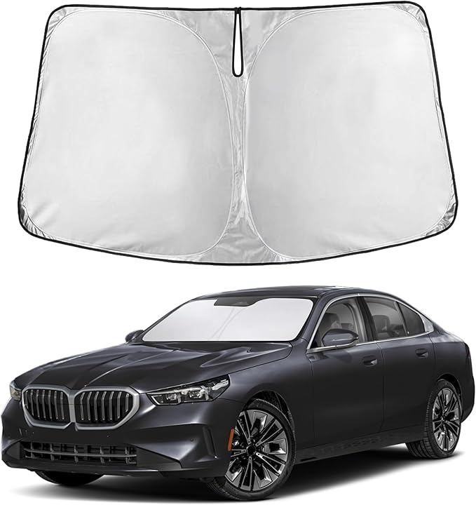 EcoNour Windshield Sunshade Compatible for BMW 5 Series 2024 2025 2026 (530i, 530i xDrive, 540i xDrive, The 550e xDrive) Sun Visor for Window Sunshade Cover, UV Protector, Car Accessories by EcoNour