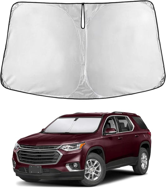 EcoNour Windshield Sunshade Compatible for Chevrolet Traverse 2018-2024 2025 2026, Sun Visor for Front Windshield & Window Sun Shade Cover, UV Heat Blocker & Protector, Car Accessories by EcoNour