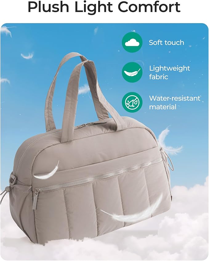 BAGSMART Duffle Bag for Travel, Gym Bag for Women, Weekender Carry on Bag | PVC Wet Pocket, Airline Approved Personal Carry-on Size, Fits Under-seat, One Bag for Gym, Travel, Hospital, Overnight - Image 5