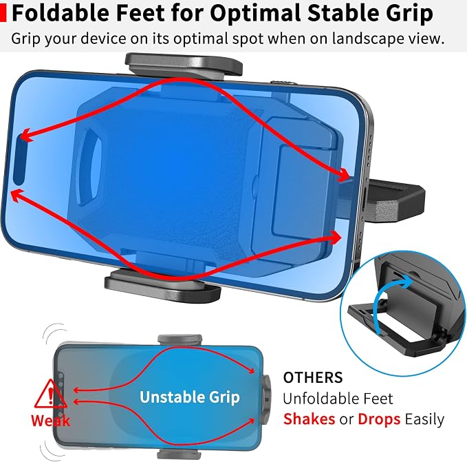 APPS2Car Sturdy CD Slot Phone Mount with One Hand Operation Design, Hands-Free Car Phone Holder Universally Compatible with All iPhone & Android Cell Phones, for Smartphone Mobile (Faux Leather) - Image 8
