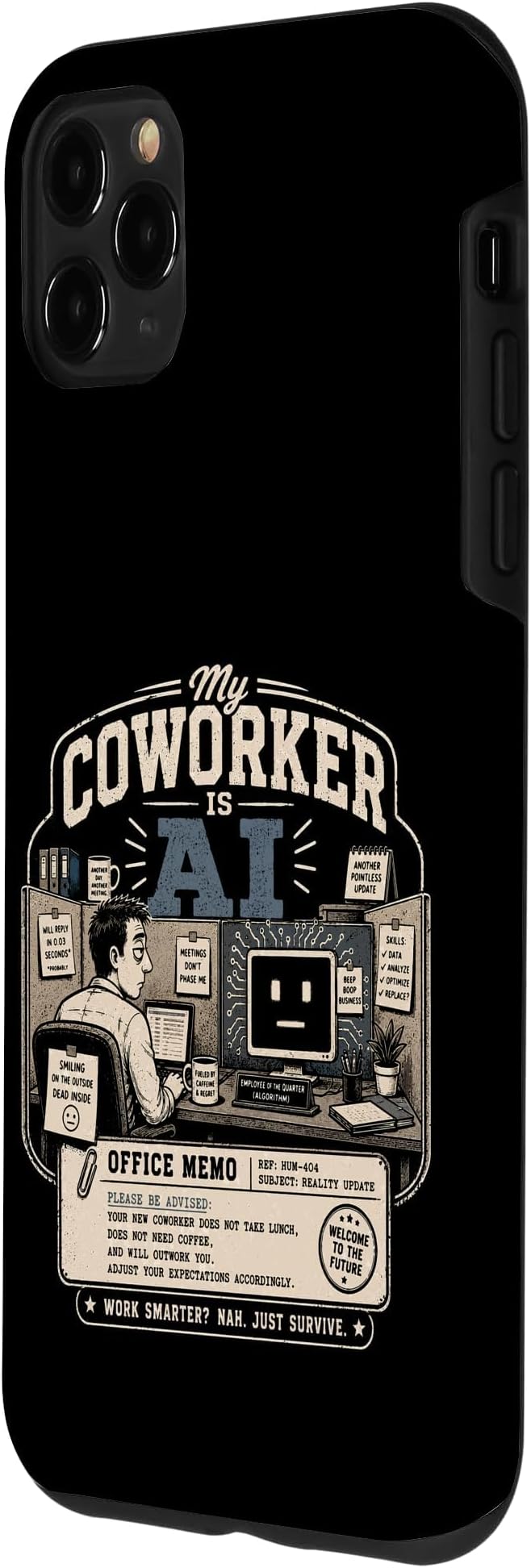 My Coworker is AI Office Humor Funny Workplace Replacement Case for iPhone 11 Pro Max - Image 2