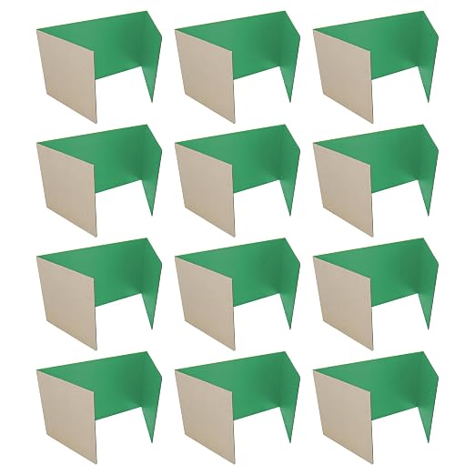 Flipside Products 18”x 48” Green Study Carrel, Privacy Boards, Student Privacy and Focus Booth for The Classroom, Desk Divider Cubby for Tests, Made in USA - 12 Pack - Image 6