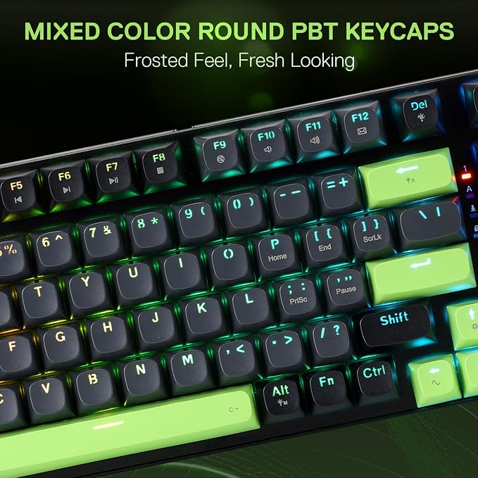 Redragon K740 Wired RGB Gaming Keyboard, Aluminum Base & Knob, 95% Layout | Rock-Solid Metal Build, Multi-Function Control Wheel, Creamy Custom Switch, Swap-Ready Socket, Fade-Resistant PBT Keycap - Image 6