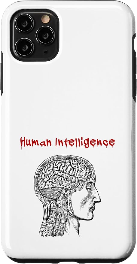 Human Intelligence (Anti Ai Statement & Head Graphic) Case for iPhone 11 Pro Max by Unknown