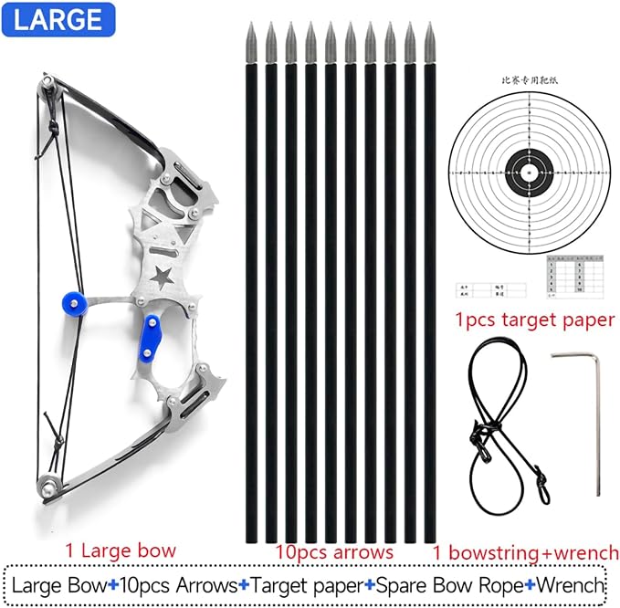 Archery Bow Set Left and Right Hand Compound Bow Hunting Bow Metal Material Catapult RH/LH for Practice Archery - Image 2